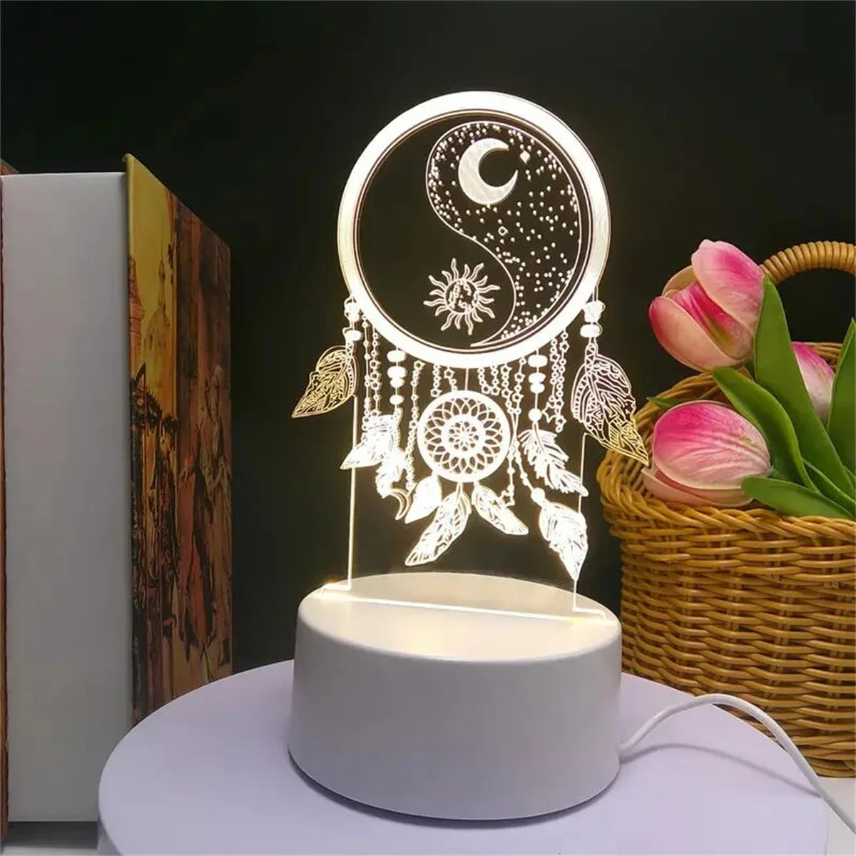 3D Dream Catcher Color Changing Night Light