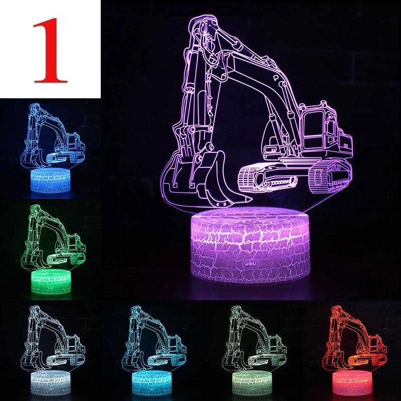 Color Change Night Light Acrylic 3D Hologram Lamp