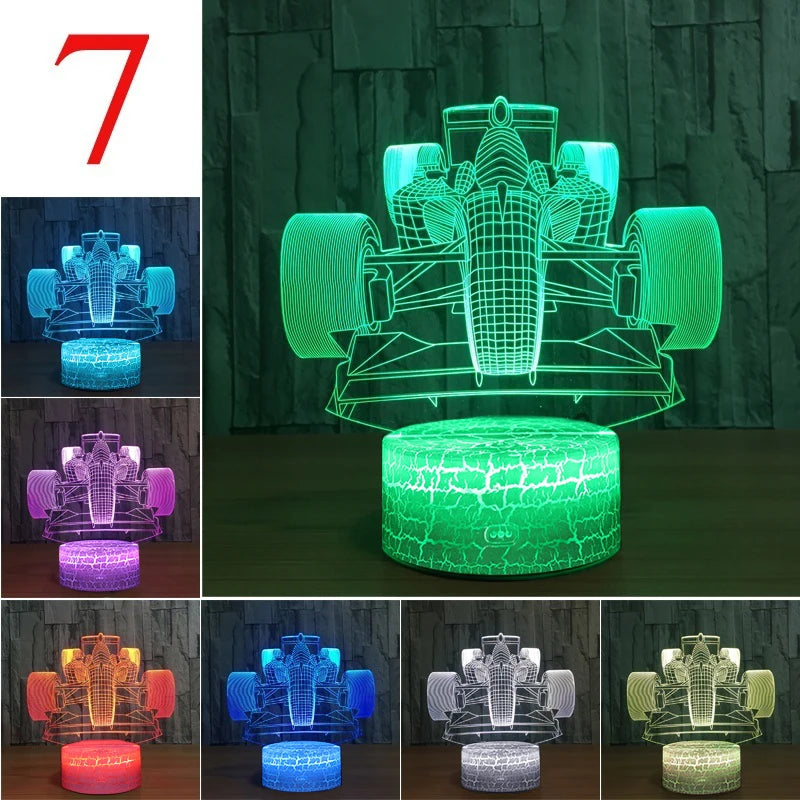 Color Change Night Light Acrylic 3D Hologram Lamp