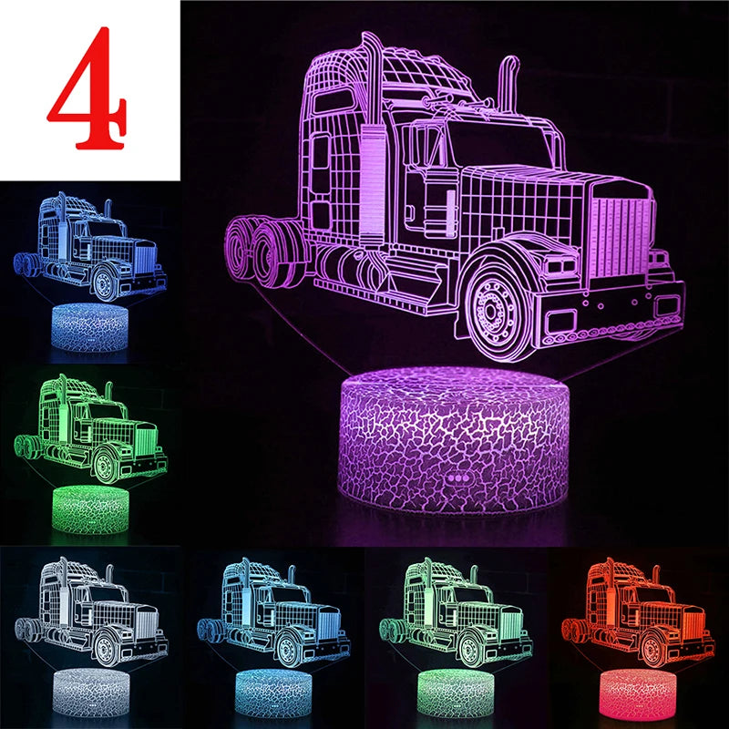 Color Change Night Light Acrylic 3D Hologram Lamp