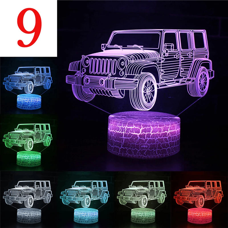 Color Change Night Light Acrylic 3D Hologram Lamp