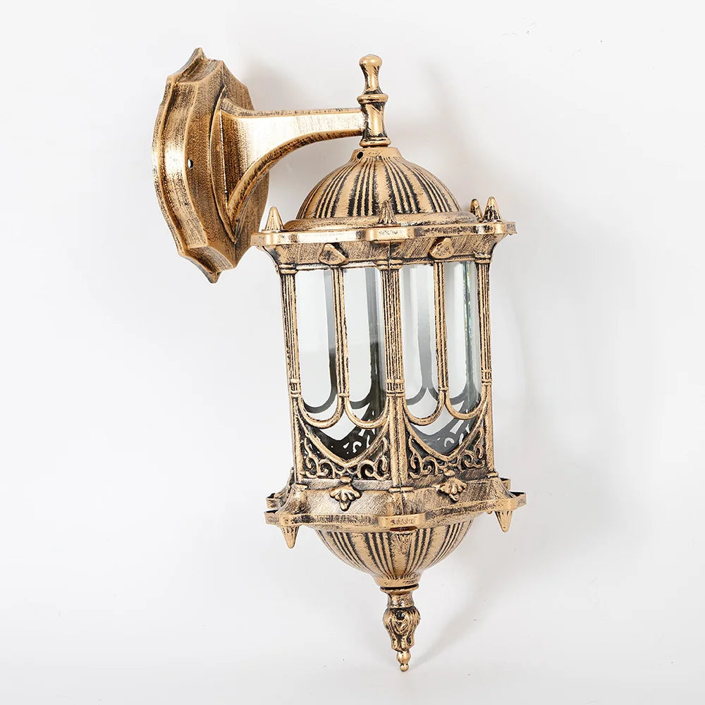 Antique exterior wall lantern