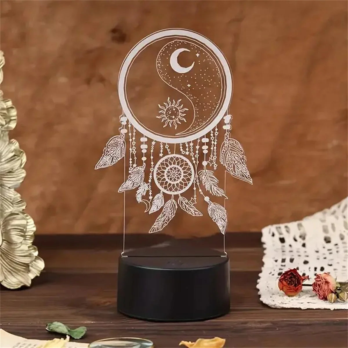 3D Dream Catcher Color Changing Night Light
