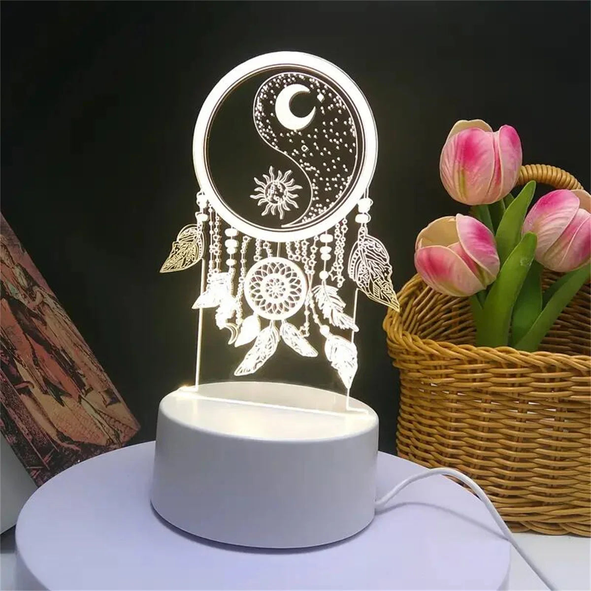 3D Dream Catcher Color Changing Night Light
