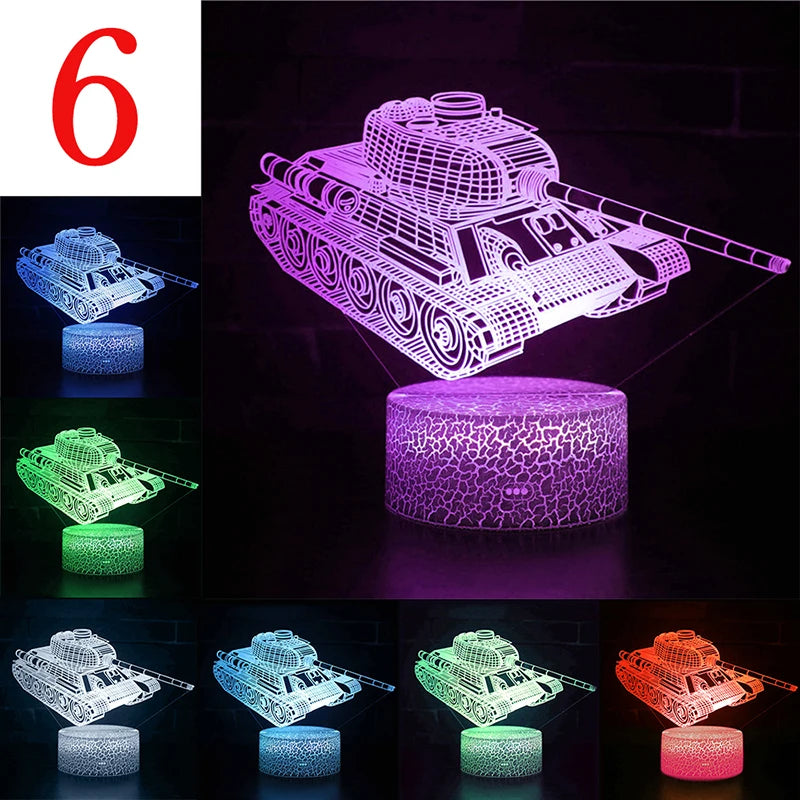Color Change Night Light Acrylic 3D Hologram Lamp