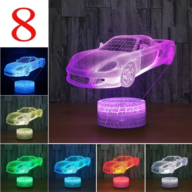 Color Change Night Light Acrylic 3D Hologram Lamp
