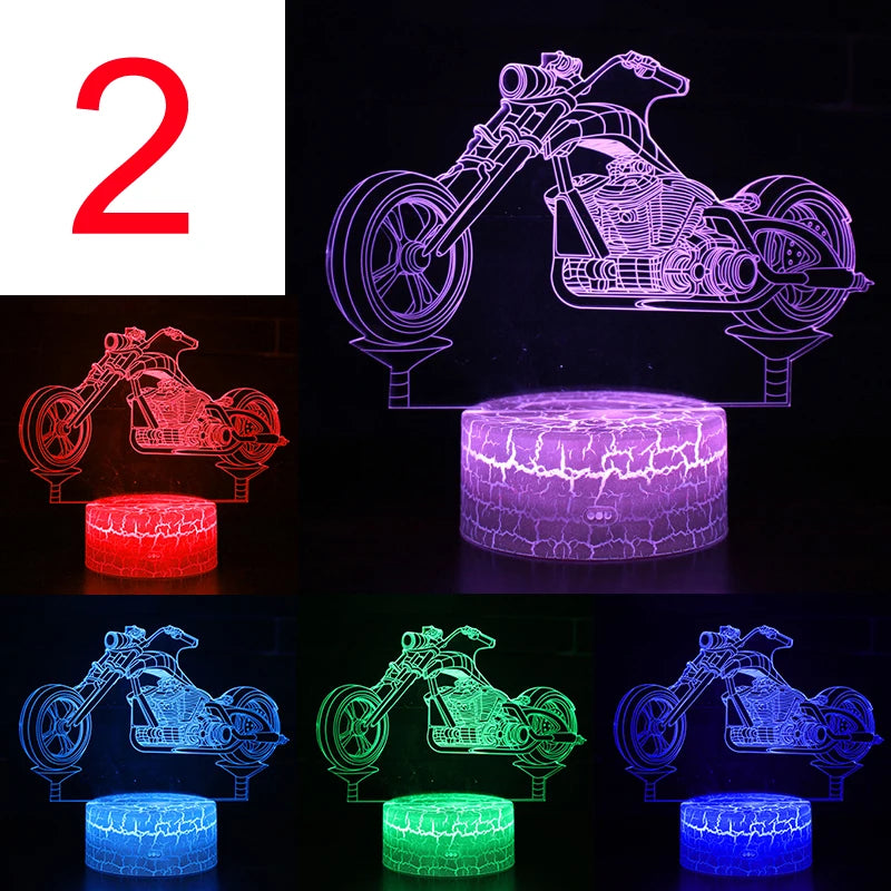 Color Change Night Light Acrylic 3D Hologram Lamp
