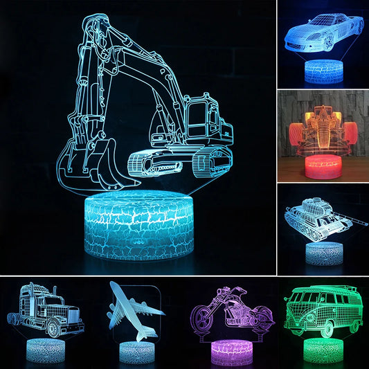 Color Change Night Light Acrylic 3D Hologram Lamp