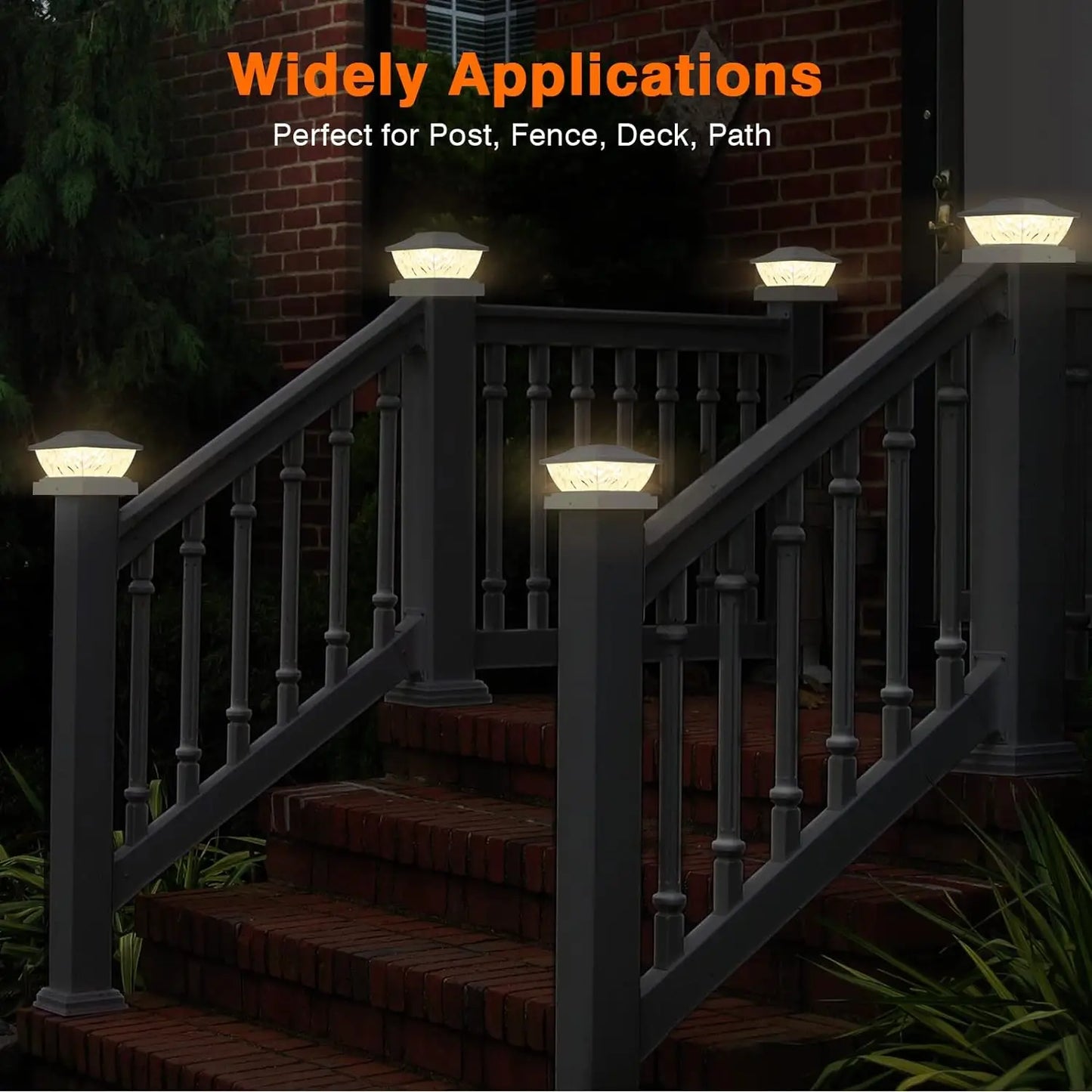 Dual Mode Bright Solar Powered Post Lights