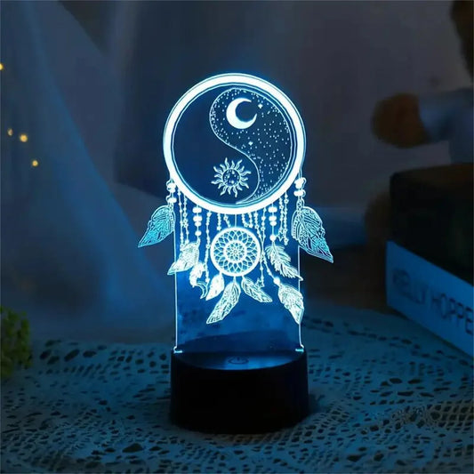 3D Dream Catcher Color Changing Night Light