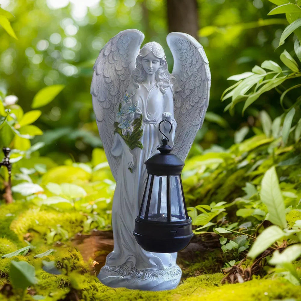 Solar Powered Decorative Angel Lantern