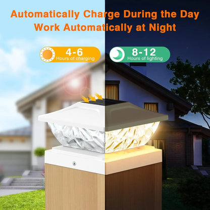 Dual Mode Bright Solar Powered Post Lights