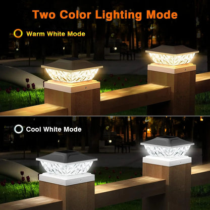 Dual Mode Bright Solar Powered Post Lights