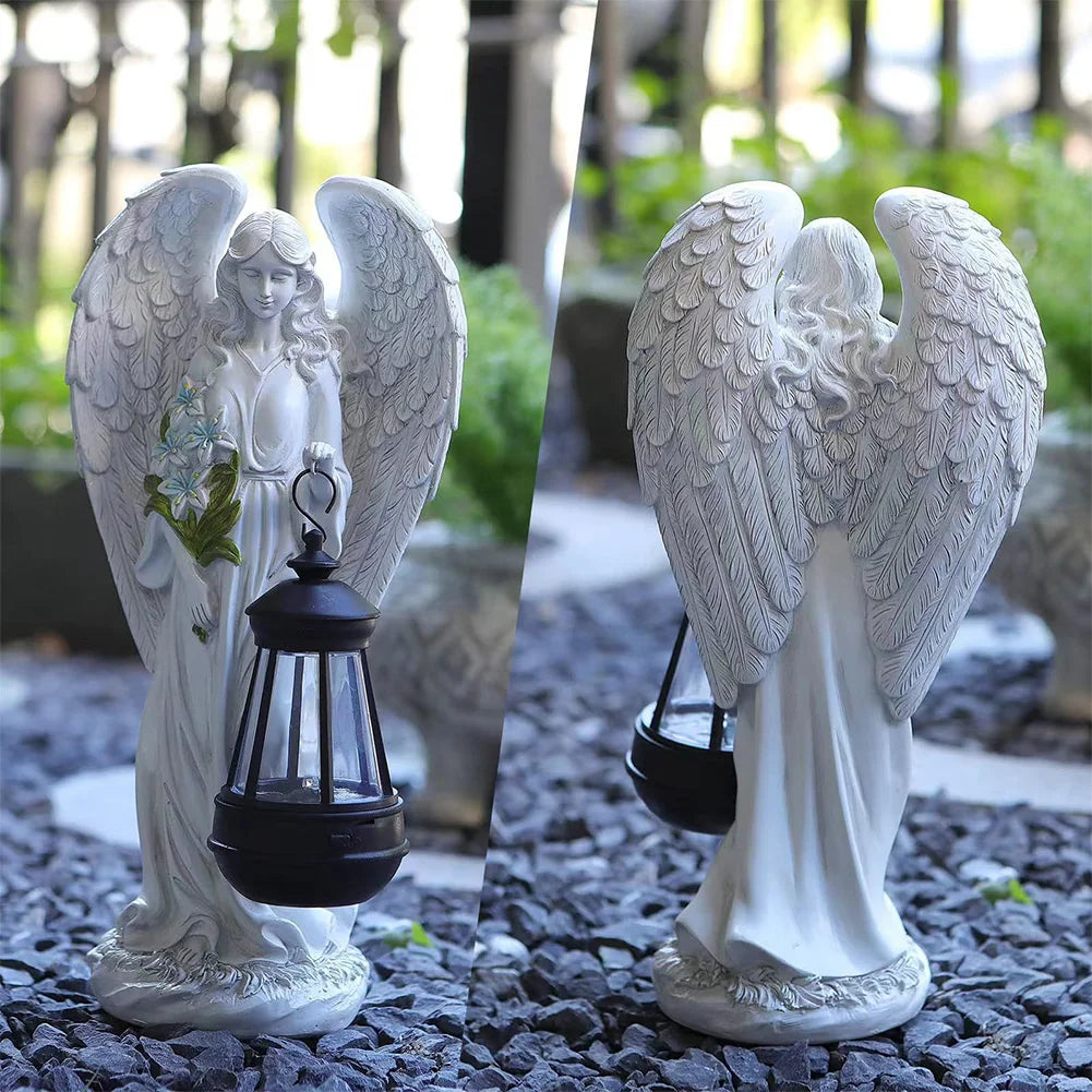 Solar Powered Decorative Angel Lantern