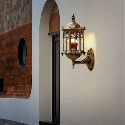 Antique exterior wall lantern